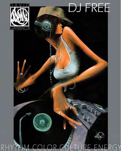 DJFree Giclee by David Garibaldi - The King of Pop